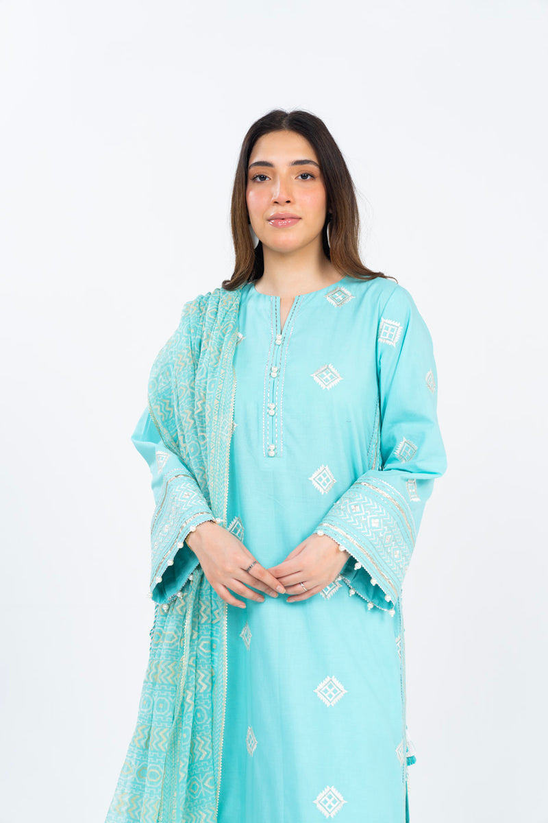 RTS | SHIRT, TROUSER & DUPATTA
LAWN | EMBROIDERED