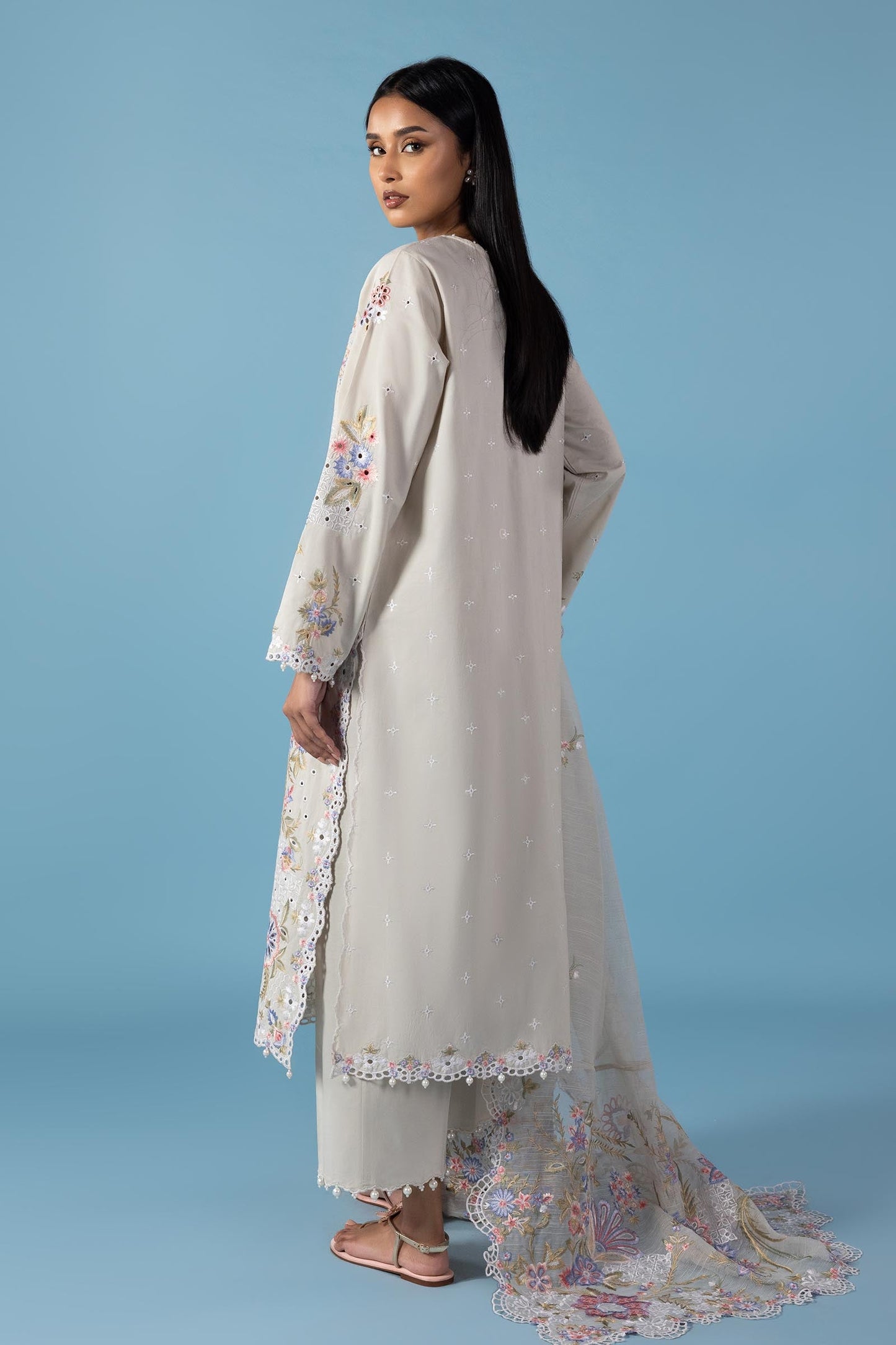 Stitched Embroidered Lawn Shirt