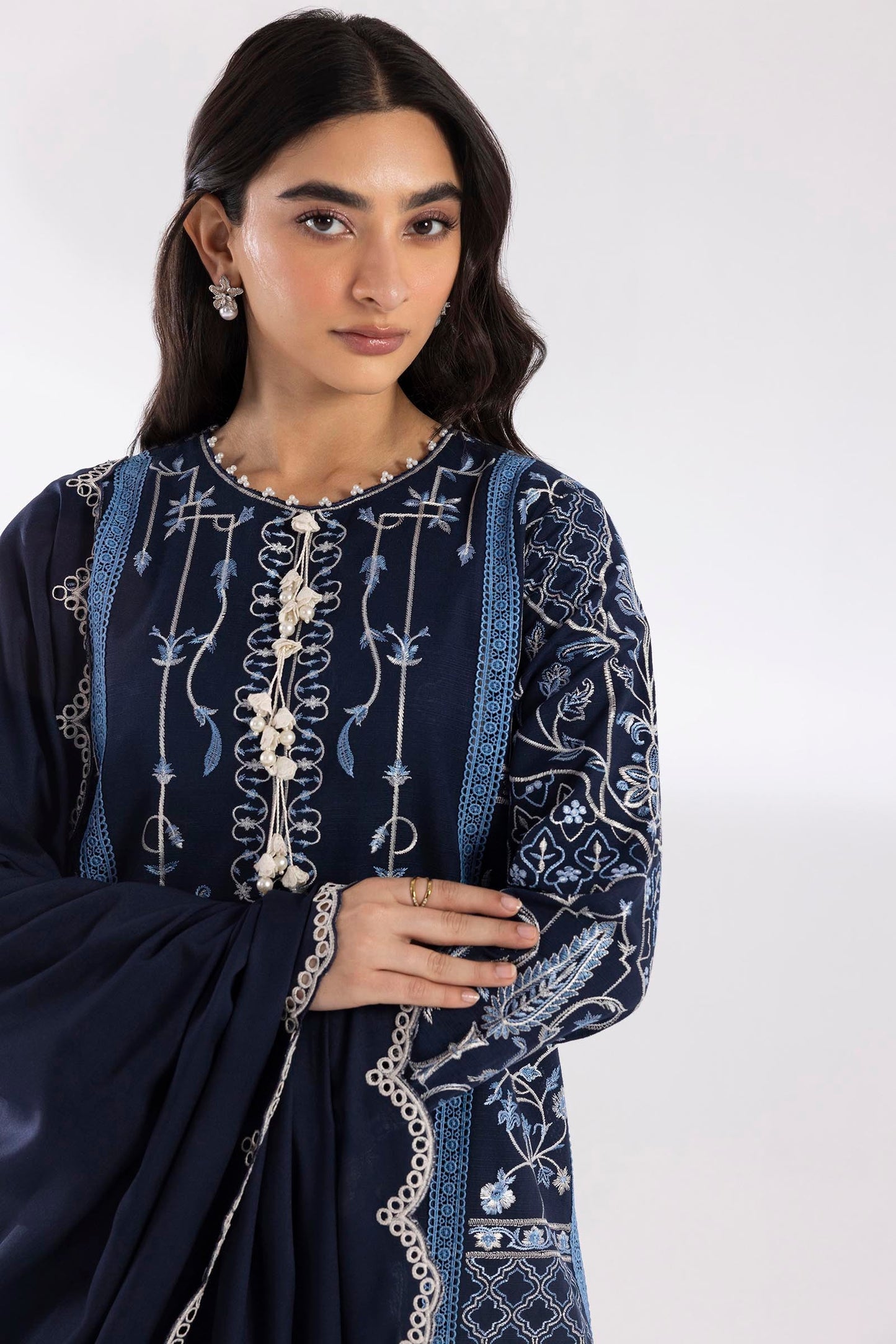 Stitched Embroidered Khaddar Suit