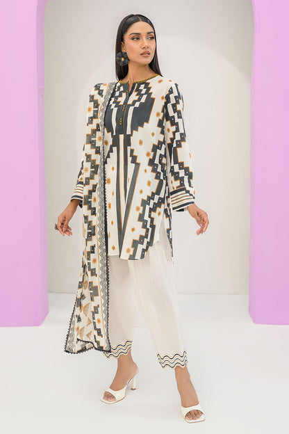 3 Piece Embroidered Printed Lawn Suit with Printed Lawn Dupatta and Dyed Trouser CL-62231