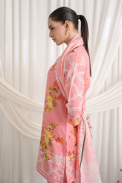 3 Piece Printed Dobby Suit with Printed Lawn Dupatta and Dyed Trouser DB-6200