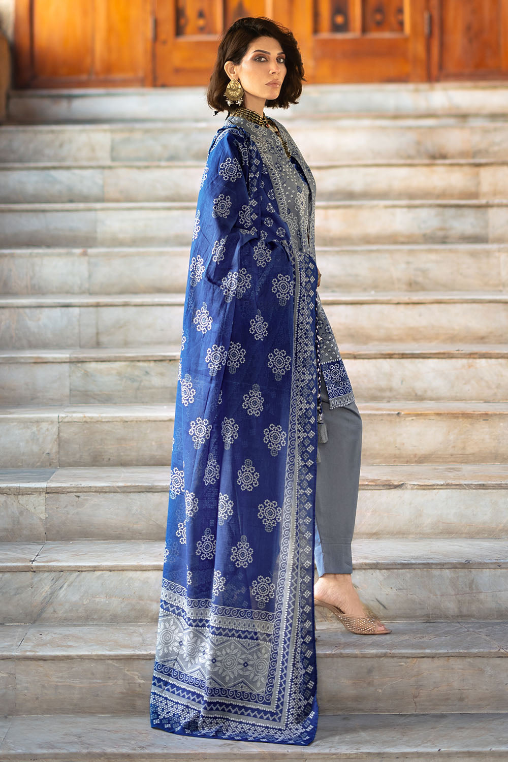 3 Piece Printed Lawn Suit CL-62027 B