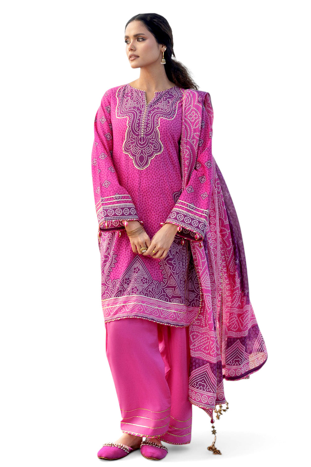 3 Piece Printed Lawn Suit CL-62061 B