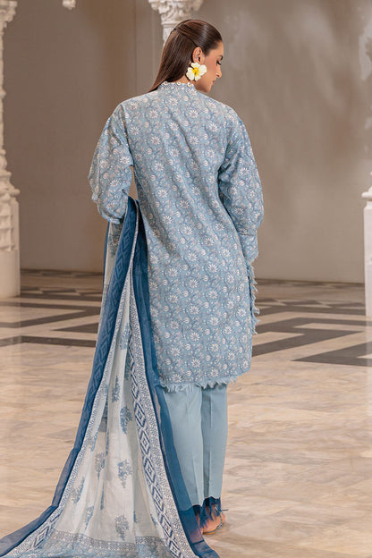 3 Piece Printed Lawn Suit and Dyed Trouser CL-62085 A
