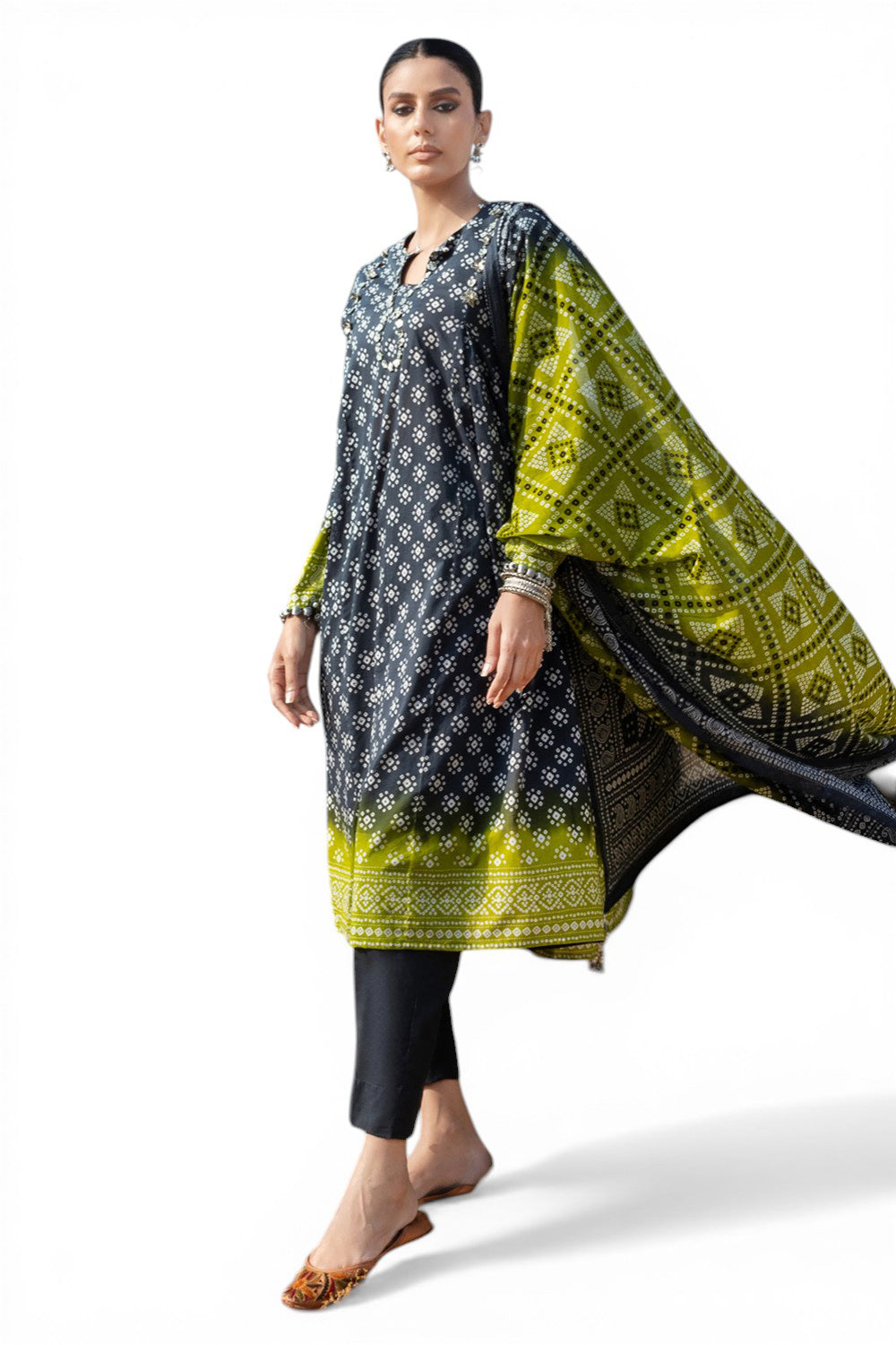 3 Piece Printed Lawn Suit CL-62109 A