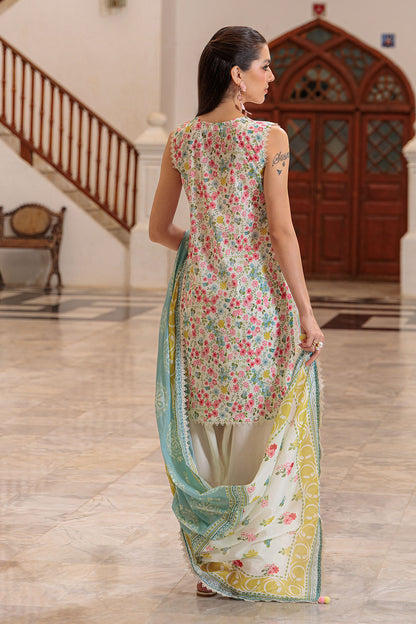 3 Piece Printed Lawn Suit and Dyed Trouser CL-62120 A