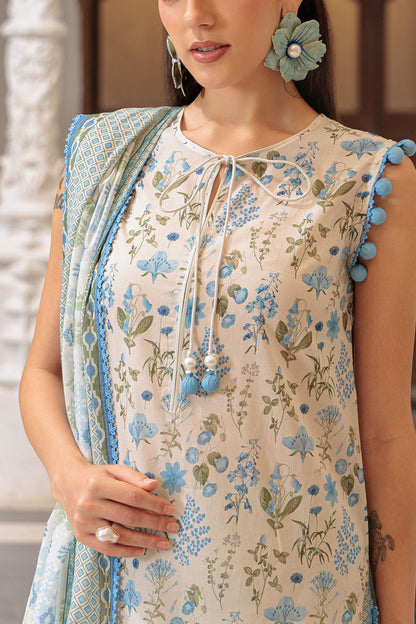 3 Piece Printed Lawn Suit and Dyed Trouser CL-62121 A