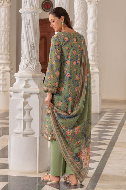 3 Piece Printed Lawn Suit and Dyed Trouser CL-62136 B