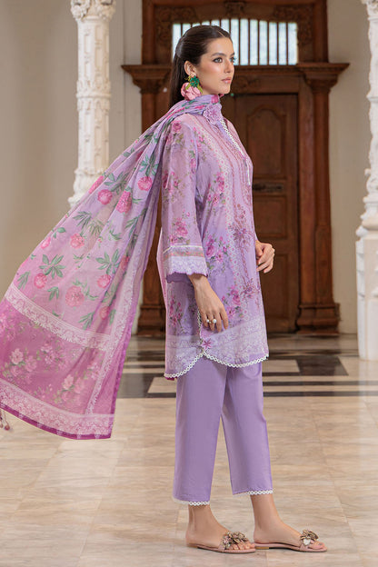 3 Piece Printed Lawn Suit and Dyed Trouser CL-62141