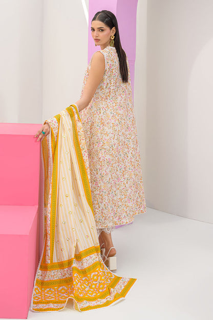 3 Piece Printed Lawn Suit and Dyed Trouser CL-62291 A