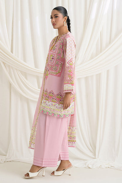 3 Piece Printed Mehsuri Stripe Lawn Suit with Printed Mehsuri Stripe Lawn Dupatta and Dyed Trouser GS-62007