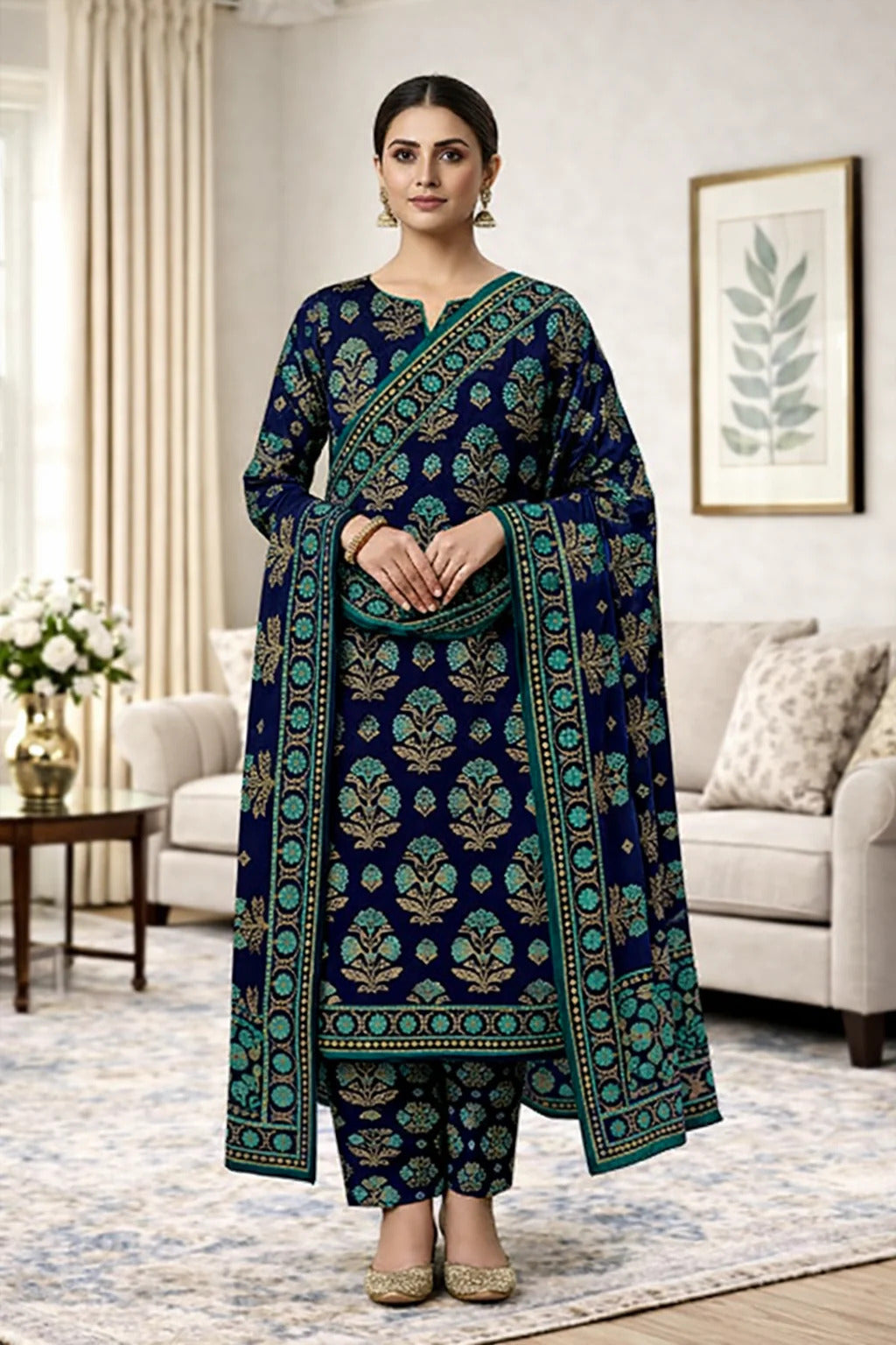 Swiss Lawn Unstitched 3 Piece Suit - A1751
